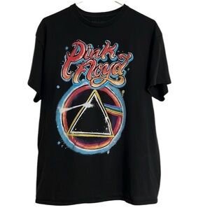 Pink Floyd Black Graphic Band Tee Size Large 100% Cotton